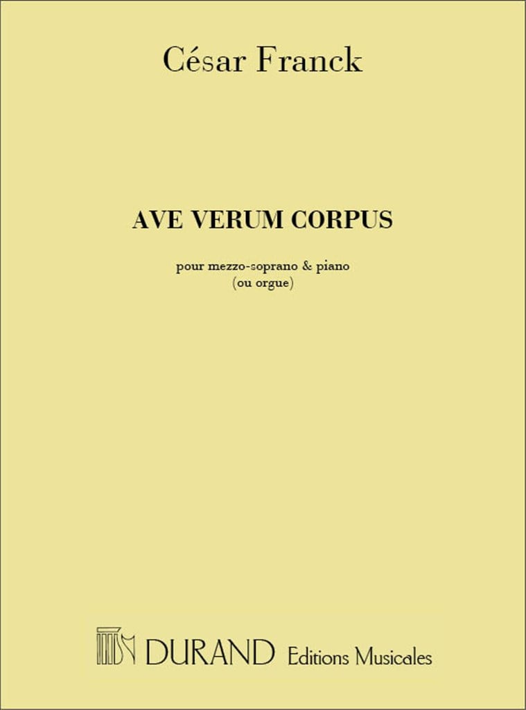 Ave Verum, Pour Mezzo-Soprano Et Piano (Ou Orgue)
